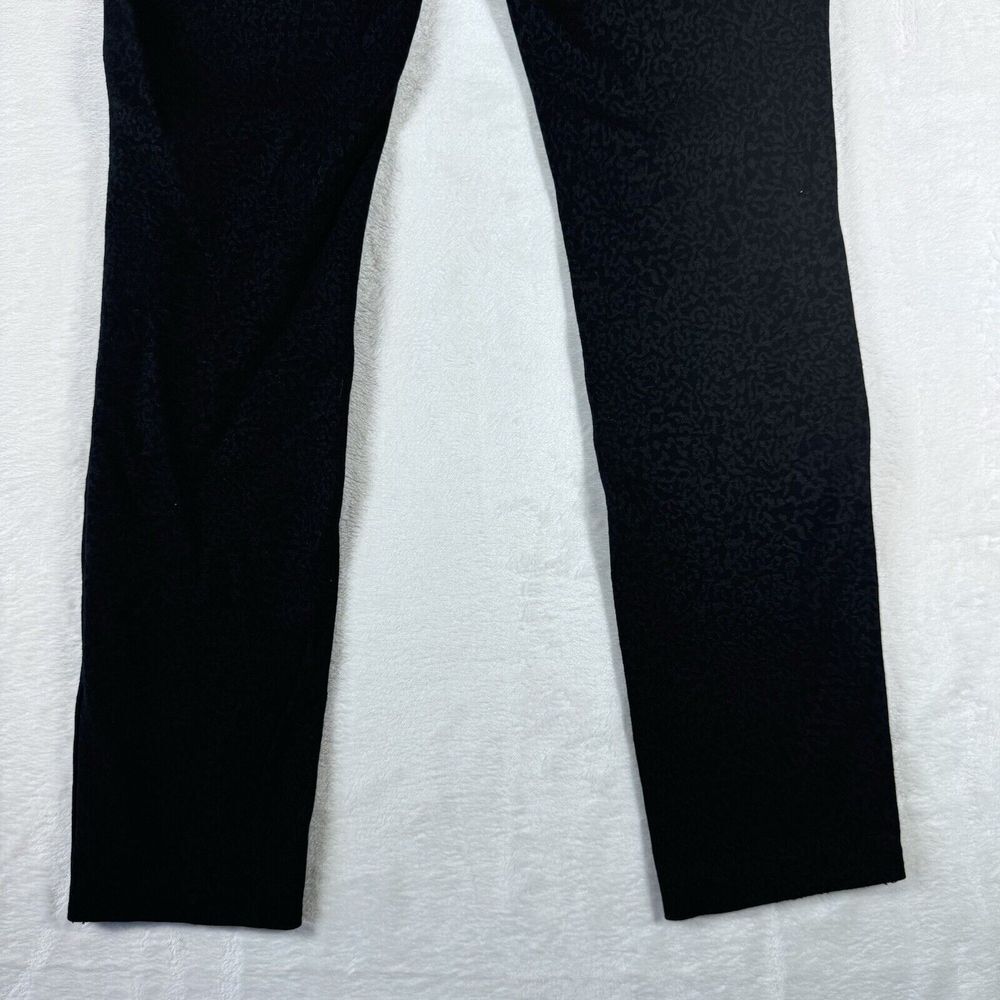 Eileen Fisher Black & Gray Damask Ponte‎ Knit Slim Skinny Pants 2 - Picture 8 of 11